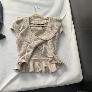 Moda international tan sweater vest